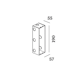 Carcasa empotrable ORIS 0.7 / RETO 2.0 - CONCRETE HOUSING descarga, negro