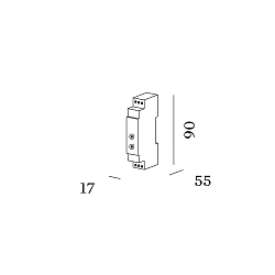 Atenuador de luz DIN RAIL IP30 / MAX. 200W / PHASE-CUT, blanco mate