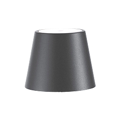 Pantalla de luminaria POLDINA, plomo oscuro