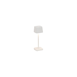 L�mpara de mesa a pilas OFELIA MICRO IP65, blanco mate regulable