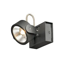 Luminaria de pared y techo KALU LED 1 de 1 llama, giro cardánico IP20, negro regulable