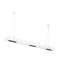 Luminaria colgante Q-LINE PD para estación de trabajo VDU, blanco regulable
