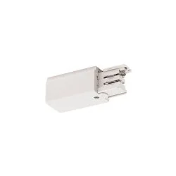 Alimentador trifásico S-TRACK ON/OFF versión de montaje en superficie, tierra a la izquierda, conmutable, blanco