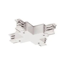 Conector en X trifásico S-TRACK ON/OFF versión de montaje en superficie, conmutable, blanco