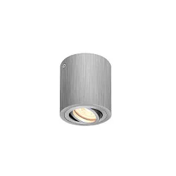 Luminaria de techo TRILEDO CL cilíndrico, giratorio GU10 IP20, aluminio cepillado regulable