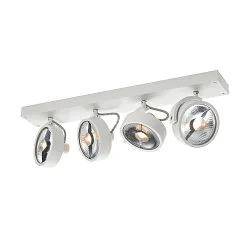 Wall and Ceiling luminaire KALU CW, Quad, QPAR111, 4x max. 75W, white
