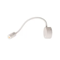 Premium LED Displaylamp DIO FLEX PLATE, with flex arm and switch, 1.9W 45°, 3000K 82lm, white