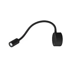 Premium LED Displaylamp DIO FLEX PLATE, with flex arm and switch, 1.9W 45°, 4000K 70lm, black