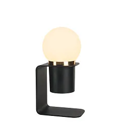 Luminaria con batería TONILA regulable IP20, latón, negro regulable