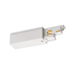 DALI controllable Feed-In for S-TRACK, Earth left, white