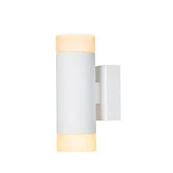 Luminaria de pared ASTINA Arriba-Abajo, cilíndrico, con difusor GU10 IP20, blanco regulable