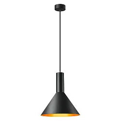 Luminaria colgante PHELIA 275 E27, dorado, negro
