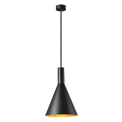 Luminaria colgante PHELIA 280 E27, dorado, negro
