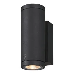 LED Outdoor Wall luminaire ENOLA ROUND UP/DOWN CCT, IP65 IK06, S-size, 7W 3000/4000K 285/320lm 30°, CRi>90, anthracite