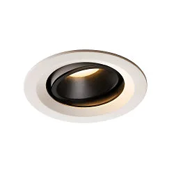 LED Ceiling recessed luminaire NUMINOS DL M, 3000K, IP20, rotatable / pivotable, 55°, 1500lm, UGR 21, white/black