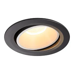 LED Ceiling recessed luminaire NUMINOS DL XL, 3000K, IP20, rotatable / pivotable, 40°, 3550lm, UGR 18, black/white