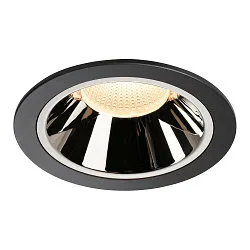 LED Ceiling recessed luminaire NUMINOS DL XL, 3000K, IP20, 40°, 3500lm, UGR 18, black/chrome