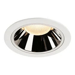 LED Ceiling recessed luminaire NUMINOS DL XL, 3000K, IP20, 55°, 3500lm, UGR 19, white/chrome
