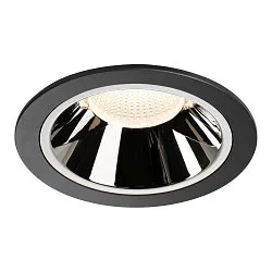 LED Ceiling recessed luminaire NUMINOS DL XL, 4000K, IP20, 20°, 3750lm, UGR 18, black/chrome