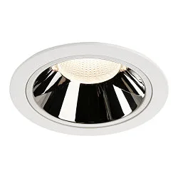 LED Ceiling recessed luminaire NUMINOS DL XL, 4000K, IP20, 20°, 3750lm, UGR 18, white/chrome