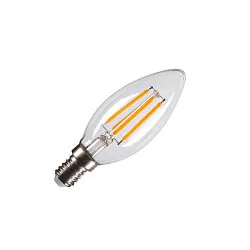 Bombilla LED C35 E14 4,2W 380lm 2700K 320° CRI 90 regulable