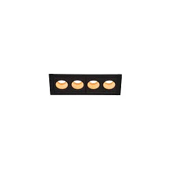Luminaria empotrable para techos MILANDOS 4 IP20, negro