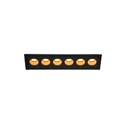 Luminaria empotrable para techos MILANDOS 6 IP20, negro