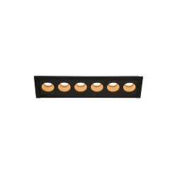 Luminaria empotrable para techos MILANDOS 6 IP20, negro