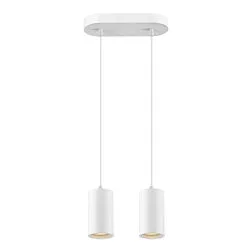 Luminaria colgante ASTO TUBE de 2 llamas, rígido, lang GU10 IP20, blanco regulable
