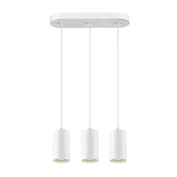 Luminaria colgante ASTO TUBE de 3 llamas, rígido, lang GU10 IP20, blanco regulable