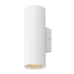 Luminaria de pared ASTO TUBE Arriba-Abajo, de 2 llamas, cilíndrico, rígido GU10 IP20, blanco regulable