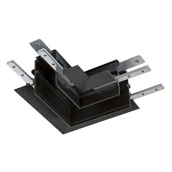 Conector en L TRACK 48V mecánico, izquierdo, negro