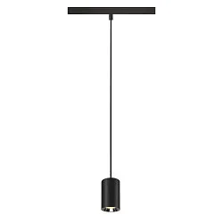 pendant luminaire NUMINOS® XS TRACK 48V DALI controllable IP20, chrome, black dimmable