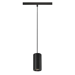 pendant luminaire NUMINOS® S TRACK 48V DALI controllable IP20, chrome, black dimmable