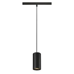 pendant luminaire NUMINOS® S TRACK 48V DALI controllable IP20, black dimmable