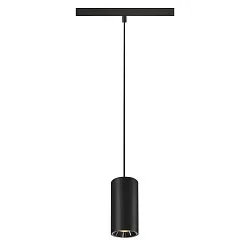 pendant luminaire NUMINOS® S TRACK 48V DALI controllable IP20, chrome, black dimmable