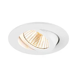 Luminaria empotrable para techos NEW TRIA® 68 redondo IP20, blanco regulable