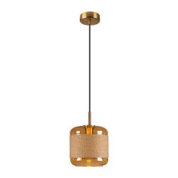 Luminaria colgante PANTILO ROPE 20 E27 IP20, dorado regulable