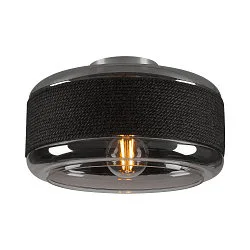 Luminaria de pared y techo PANTILO ROPE 27 cilíndrico E27 IP20, plata regulable