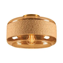 Luminaria de pared y techo PANTILO ROPE 27 cilíndrico E27 IP20, dorado regulable