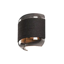 Luminaria de pared PANTILO ROPE G9 IP20, plata regulable