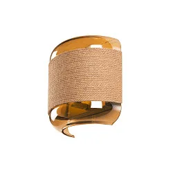 Luminaria de pared PANTILO ROPE G9 IP20, dorado regulable