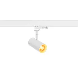 Foco trifásico NOBLO® SPOT redondo, giro cardánico IP20, blanco regulable