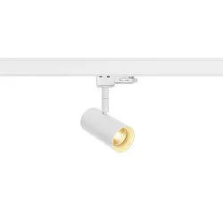 Foco trifásico NOBLO® SPOT redondo, giro cardánico IP20, blanco regulable
