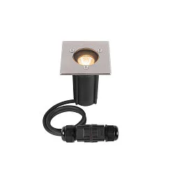 Luminaria empotrable en suelo DASAR® S angular, giratorio, pasable, conmutable IP67, acero inoxidable 