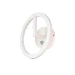 outdoor wall luminaire Q-RING SENSOR with sensor, switchable IP54, white 