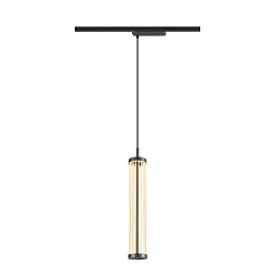 Luminaria colgante de 1 fase QUIMERA PHASE cilíndrico IP20, negro regulable