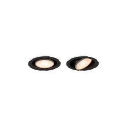 Luminaria empotrable UNIVERSAL DOWNLIGHT IP20 PHASE 38° giratorio, CCT Switch, multipower, con cable a través de