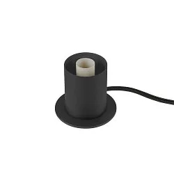 table lamp VARYT round, without shade E14, black dimmable