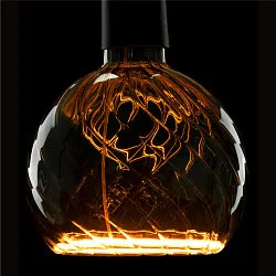 Bombilla filamento Globe FLOATIG GLOBE 150 TWISTED - SMOKEY GREY - PHASE G150 ópalo E27 6W 230lm 1900K 330° regulable